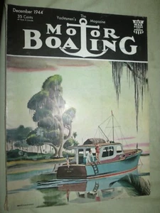 Motor boating Magazine Dec 1944 HURRICANE Precautions CHESAPEAKE BYWAYS WWII era - Picture 1 of 9