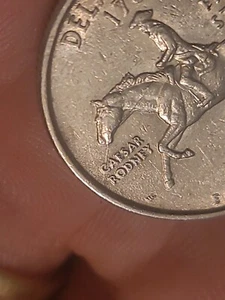 SPITTING HORSE 1999-P Die Break Error Delaware State Quarter speared horse - Picture 1 of 14