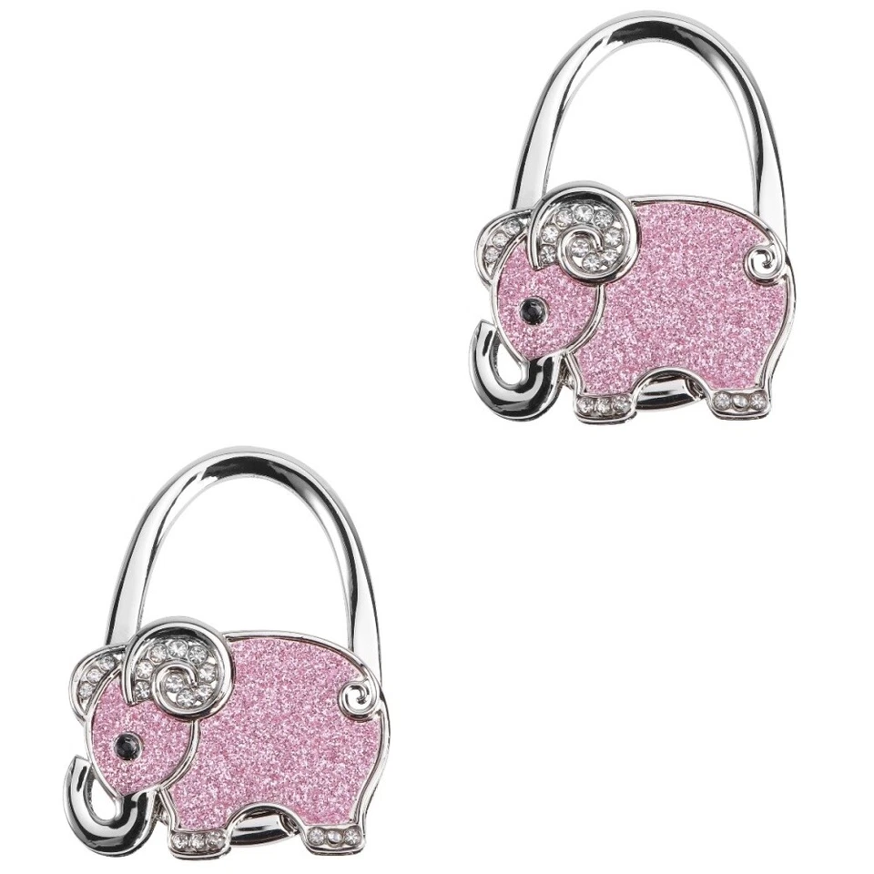  Confezione 2 Ganci Borsa Ganci per Borse Elefante Appendiabiti Pieghevole - Immagine 1 di 4