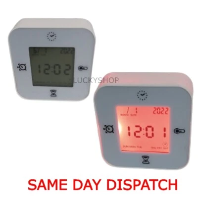 Digitaluhr/Thermometer/Wecker/Timer Küchenbett blau/weiß IKEA Lottop - Bild 1 von 2