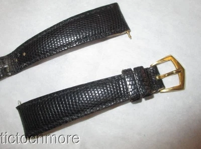 DE COLECCIÓN ORIGINAL ORO AMARILLO 18K HEBILLA PATEK PHILIPPE Y BANDA NEGRA Foto 1 de 4