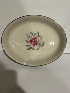 Vintage Made In USA Flintridge China Pink Rose Pattern Serving Dish - Picture 1 of 7