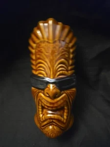 Tiki Farm THE TIKINATOR Rick Nietveld 2005 Tiki Mug with Sunglasses 8" - Picture 1 of 7