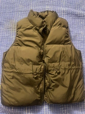 Colete acolchoado feminino J Crew XL preenchido com zíper encaixe acolchoado ao ar livre cinza - Imagem 1 de 4