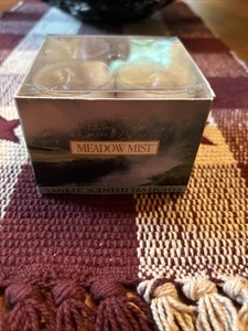 YANKEE CANDLE TEA LIGHTS MEADOW MIST NEW NIB 12 COUNT VINTAGE - Picture 1 of 7
