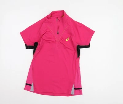 Asics Women’s Pink Short Sleeve Athletic Top, S - Image 1 of 4