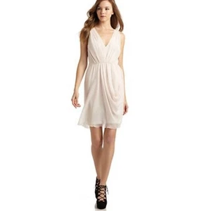 Alice + Olivia Base Ivory Silk Chiffon Mini Cocktail Dress size Small - Picture 1 of 10