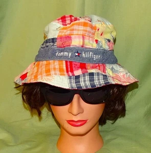Tommy Hilfiger Vintage Mujer Sombrero Cubo Retazos Edredón Material Ajustable(S - XS) - Imagen 1 de 8