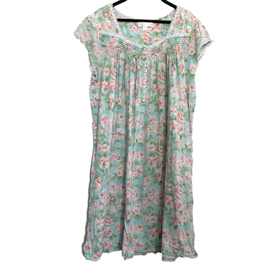 Camisón vals manga gorra floral EILEEN WEST talla XL algodón modal Foto 1 de 4