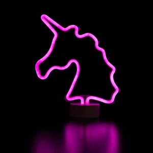 Northlight 11" B/O Neon Style LED Pink Unicorn Table Light - Picture 1 of 6