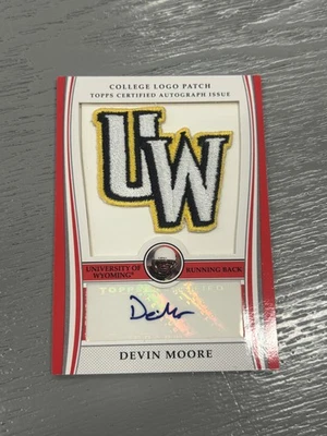 2009 Topps College Logo Patch Autographs Devin Moore #ALP-DM Patch 69/75 - Image 1 of 2