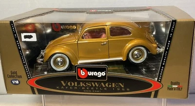 Bburago 1:18 1955 VW Beetle Gold die cast. Gold Edition NIB - Image 1 of 4
