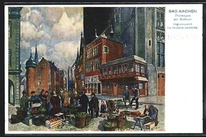 Aachen, Postwagen am Rathaus, Ansichtskarte  - Picture 1 of 2