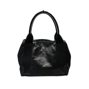 BALENCIAGA Navy Cabas XS 542017 Black Leather Unisex Handbag #Ok2523 - Picture 1 of 15