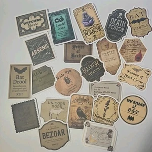 20+ Halloween Apothecary Jar Potion Bottle Labels Craft Party Stickers - Picture 1 of 4