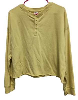 Sudadera BKE Mujer BOHO Mediana Amarilla Manga Larga Pullover De Gran Tamaño Foto 1 de 4