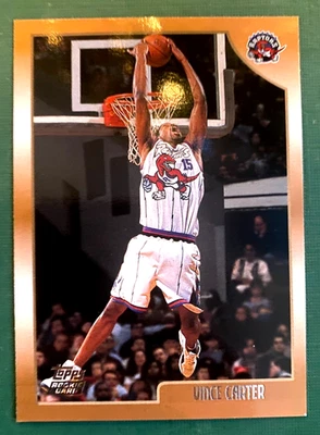 Topps Vince Carter Rookie RC #199 1998-99 Toronto Raptors Foto 1 de 2