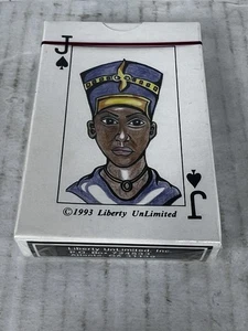 Vintage Liberty Black African Royalty Original Art Playing Cards 1993  - Bild 1 von 7