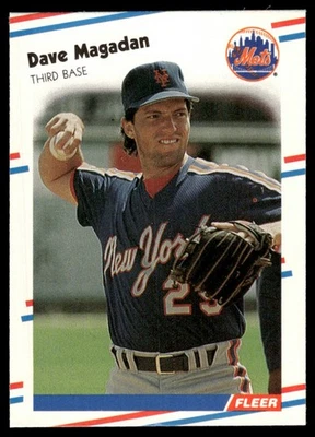 1988 Fleer Dave Magadan Pack Fresh New York Mets #141 - Image 1 of 2