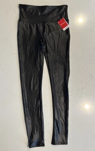 Leggings donna Spanx ecopelle nero taglia M nuovi con etichetta elasticizzato cinch dimagrante - Foto 1 di 4