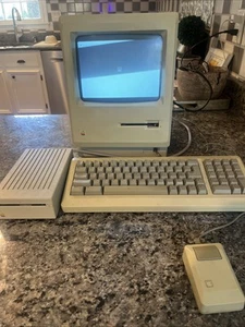 Vintage 1988 Apple Macintosh Plus M0001A Computer w/Accessories Good Con - Boots - Picture 1 of 24