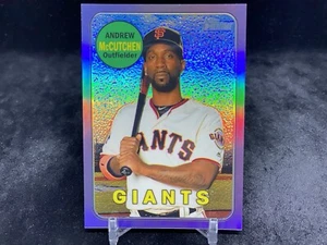 ANDREW MCCUTCHEN 2018 TOPPS HERITAGE #THC-705 HOTBOX PURPLE REFRACTOR / GIANTS - Picture 1 of 2