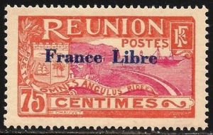 Reunion #179 (A20q) VF MLH - 1943 75c Coat of Arms and View St. Denis - Picture 1 of 1