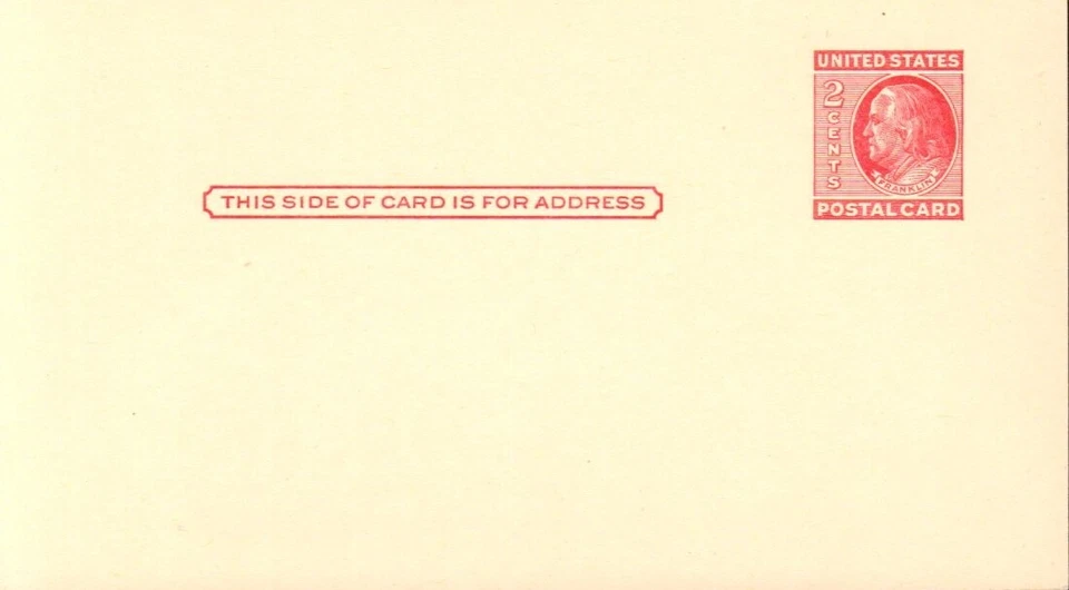 Scott #UX 38/UPSS #S54B, 2¢ 1951 Benjamin Franklin carmine rose postal card BX7 - Image 1 of 1
