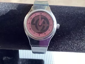 Fossil Ladies Big Tic Anadigi Watch JR7877 Pink Tint Glass Steel Bracelet In Tin - Picture 1 of 13