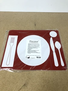 Platzmat Table Setting Template Placemat | RED | Non-slip Latex-free Food-safe - Picture 1 of 5