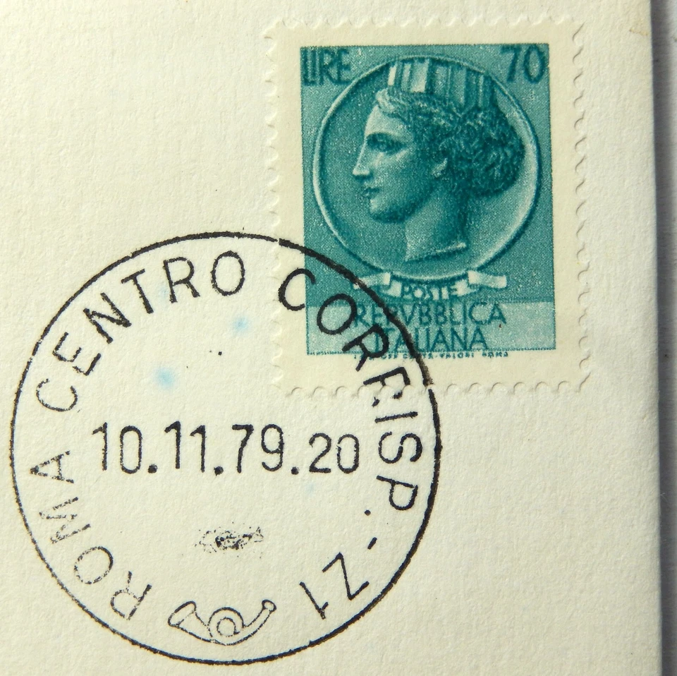 1979 Italy 70 LIRE Stamp Cancelled 10.11.79  "Mint Condition"  SB6226 - Image 1 of 1