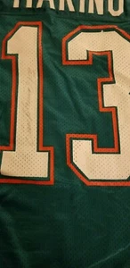 Miami Dolphins Autographed Dan Marino # 13 Green Jersey Upper Deck COA - Foto 1 di 7