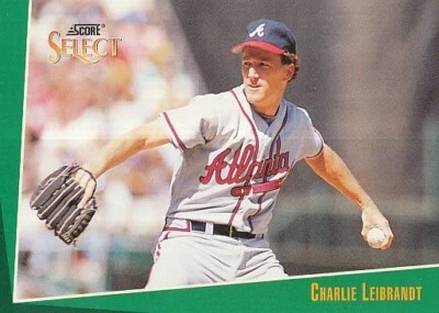 #209 ATLANTA BRAVES # CHARLIE LEIBRANDT # BASEBALL CARD SCORE SELECT MLB 1992 - Photo 1/2