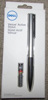 New OEM Dell Venue Pro 8 & Venue Pro 11 Active Stylus Pen Black/Silver NEW - Image 1 of 2