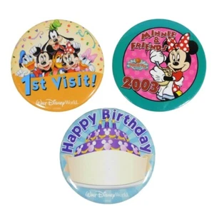 Disney Pin Lot of 3 Happy Birthday 1st Visit Paradise Pier Minnie Goofy 3" - Bild 1 von 9