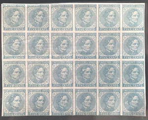 ESTADOS CONFEDERADOS: COMO NUEVO #7 BLOQUE/24 NUNCA ARTICULADO OG, PLIEGUES LIGEROS CV $660+ - Imagen 1 de 2