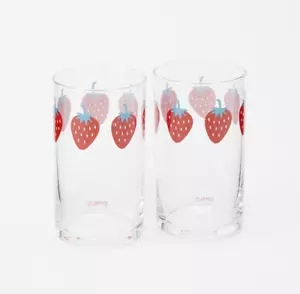 Ai Yazawa Exhibition ALL TIME BEST NANA Strawberry Pair glass Shueisha Hachi - Picture 1 of 2
