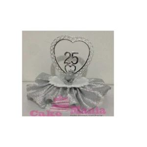 Topper 25° Anniversario di Matrimonio Nozze d'Argento Modecor - Foto 1 di 1