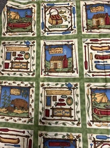 Leslie Beck Cranston Hunting Fishing Camping Cheater Fabric 2 Yds - Picture 1 of 6