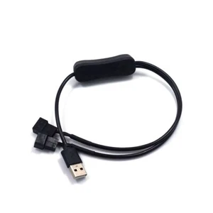 Usb To Dual 4pin Pc Fan Sleeved Power Adapter Cable Cpu Case Fan Connector Pwm 5 - Picture 1 of 6