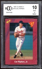 Cal Ripken Jr Card 1991 Classic II #T3 BGS BCCG 10