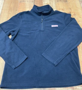 Vineyard Vines Pullover Herren Gr. M blau Stehkragen 1/4 Reißverschluss Langarm Polyester - Bild 1 von 8