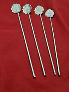 Gruppe von 4 mexikanischen Sterlingsilber Sipper Strohhalm #10448 - Bild 1 von 5