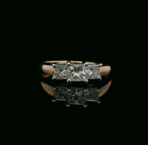 14KT Yellow Gold & Platinum 0.90cttw Diamond Ring – Size 8.25 – 5.00g - Picture 1 of 10