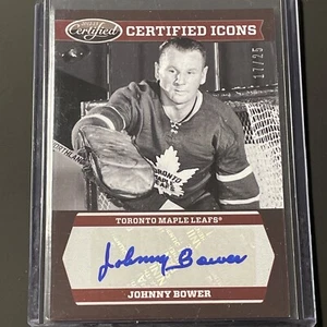 Panini 12-13 Johnny Bower Autograph /25 Certified Icons - Bild 1 von 4