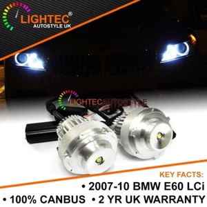 For BMW 5 Series E60 E61 LCI 20W No Error LED Angel Eyes Halo Ring Light Bulb UK - Afbeelding 1 van 9