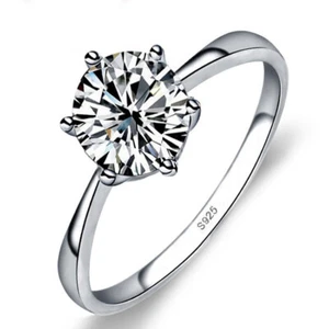 BENIAMINO Damen Verlobungsring 925er Sterling Silber Solitär Rhodiniert 18 K OVP - Bild 1 von 5