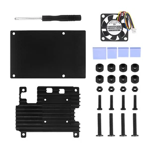Étui de protection en alliage pour cartes mères Raspberry Pi 5 avec ventilateur de refroidissement dissipateurs thermiques - Photo 1/11