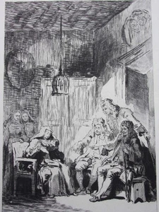 GRAVURE FRAGONARD 1840 / L'ABBESSE MALADE - Imagen 1 de 2