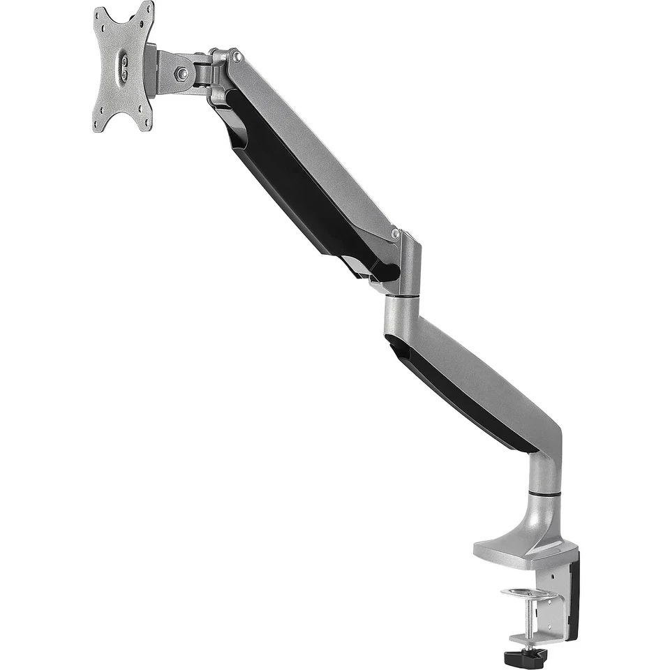 Siig Aluminum Gas Spring Single Monitor 13-32" Desk Mount CE-MT2D12-S1 Silver - Image 1 of 4